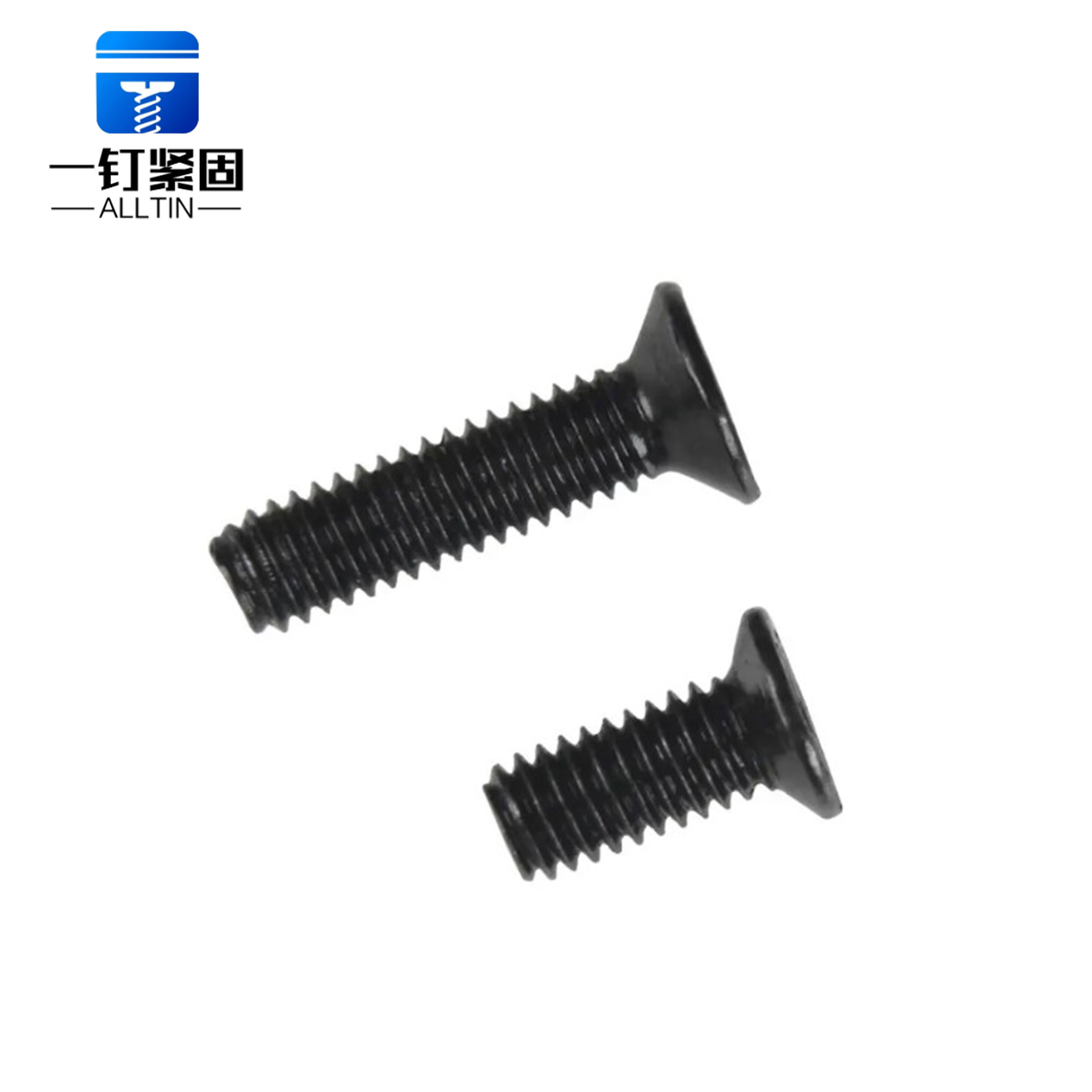 Philips flat head machine screw Black zinc plating