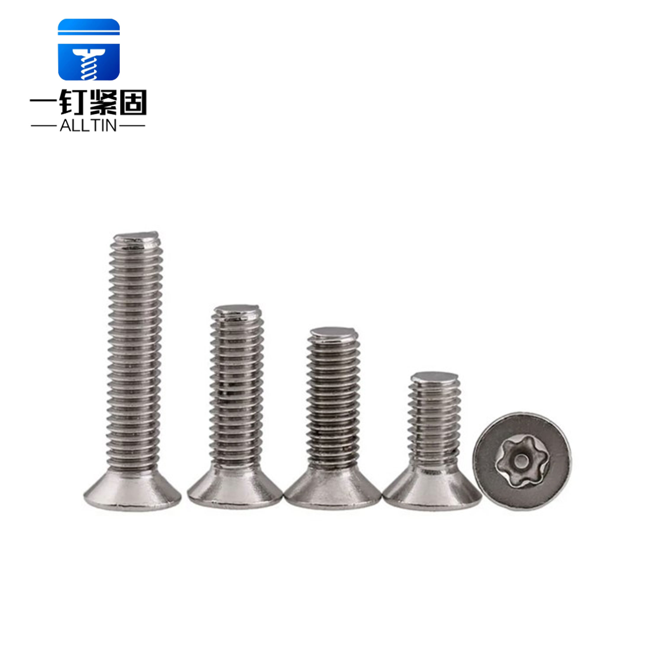  six-lobe tamper flat head machine screw 