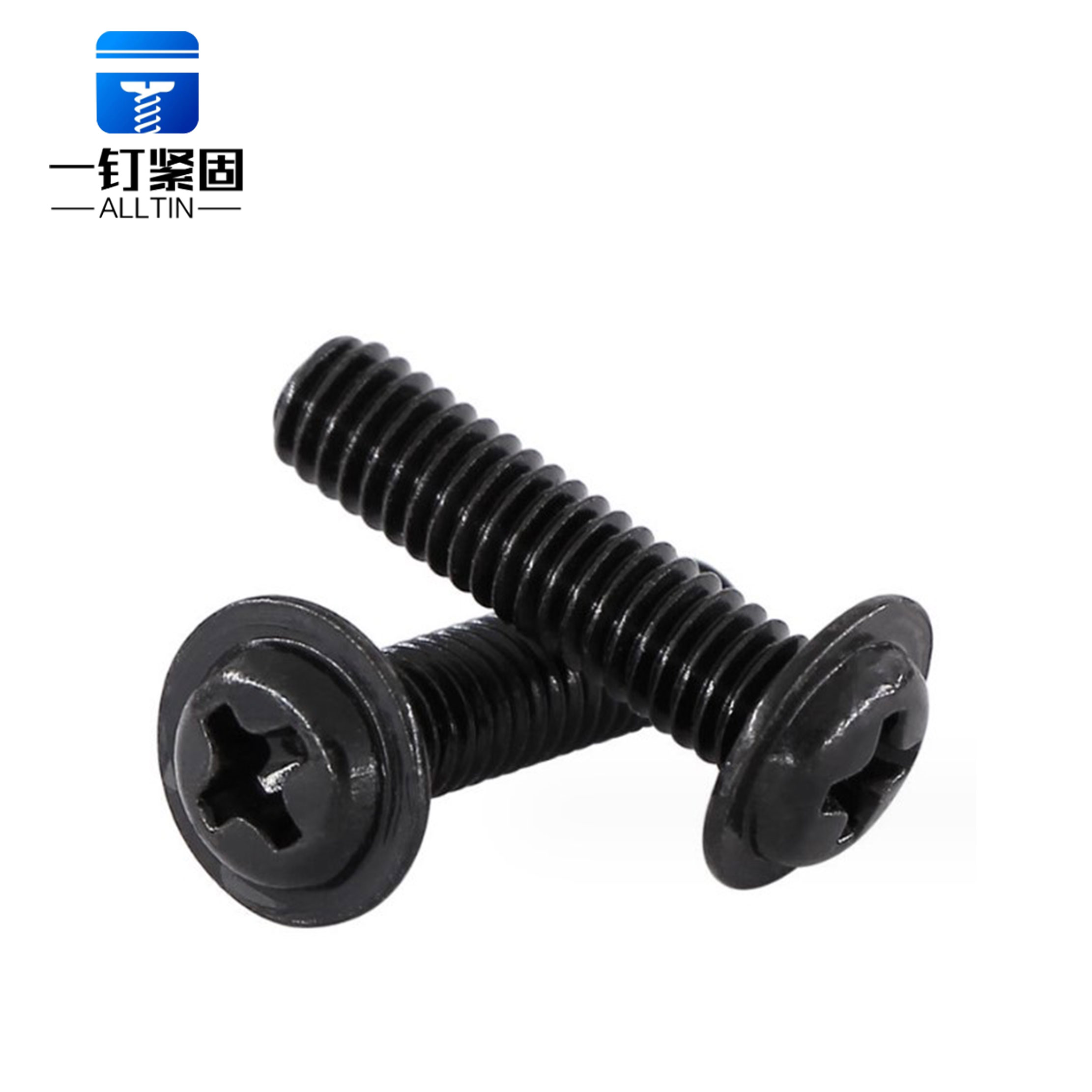 black philips head pan washer machine screw