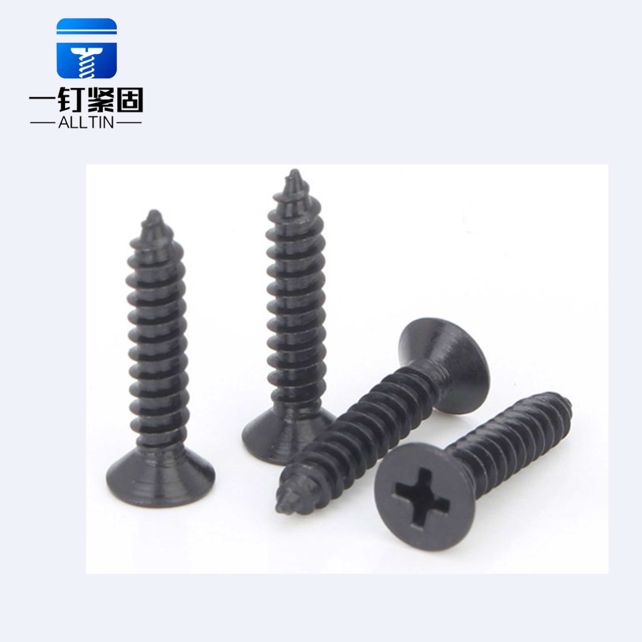 black Philips head self tapping screw