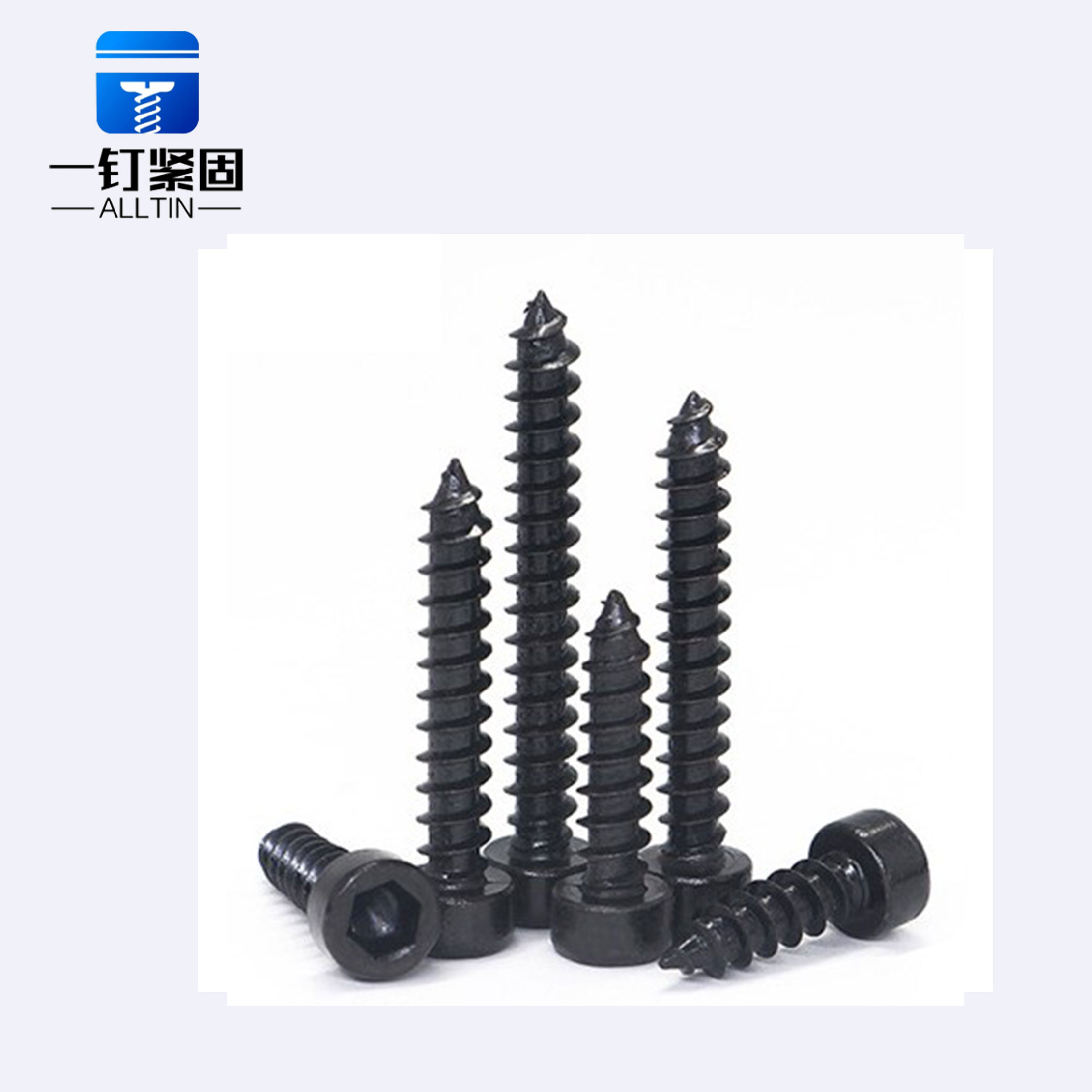 Black hexagon cheese  head screw 