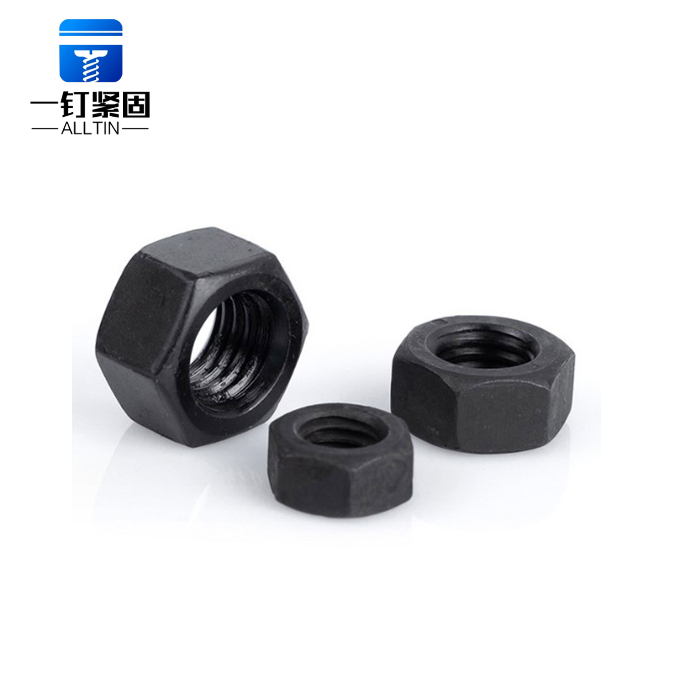 black outer hexagonal nut