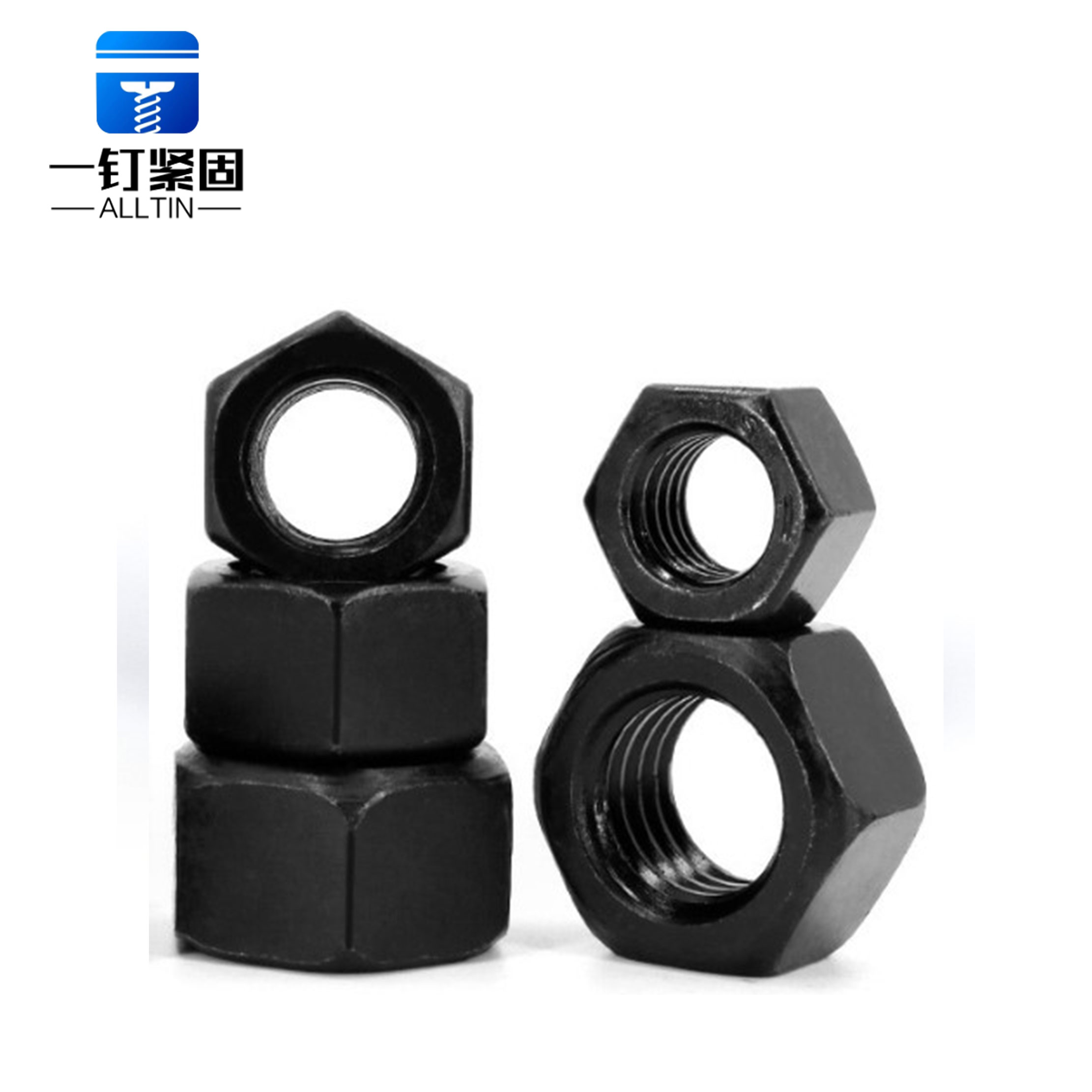 black outer hexagonal nut