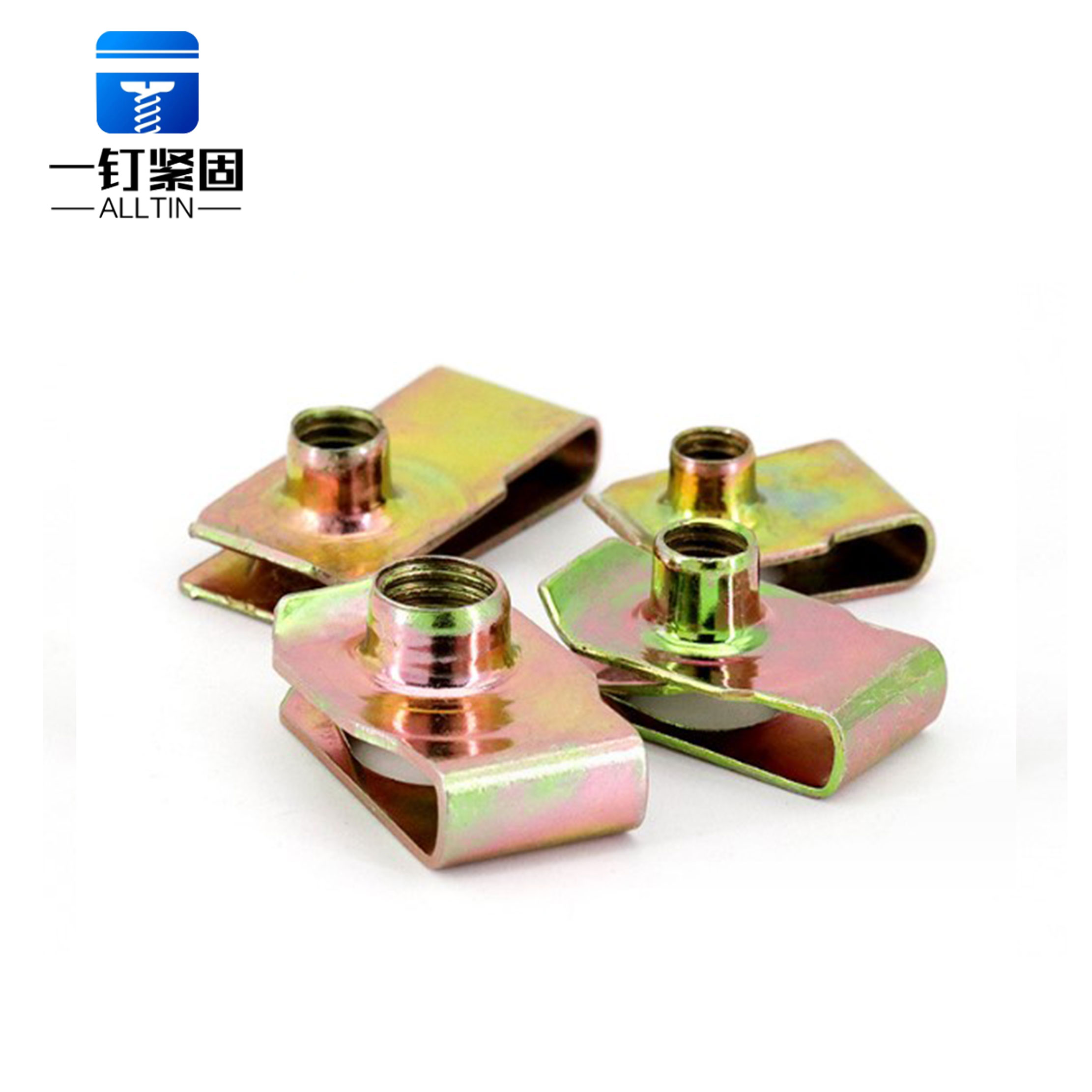 B type color zinc plated spring nut