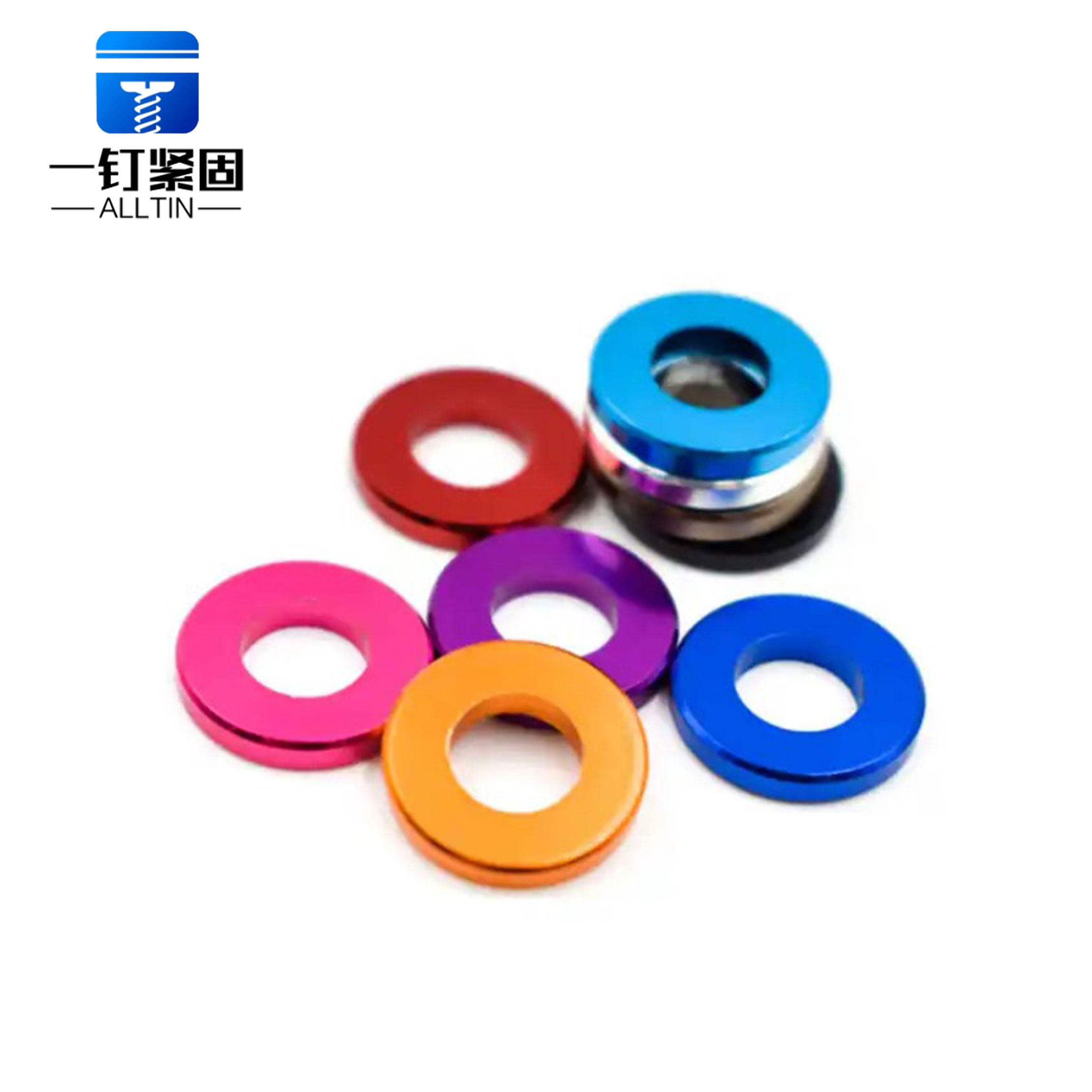 Aluminum alloy colored flat washer