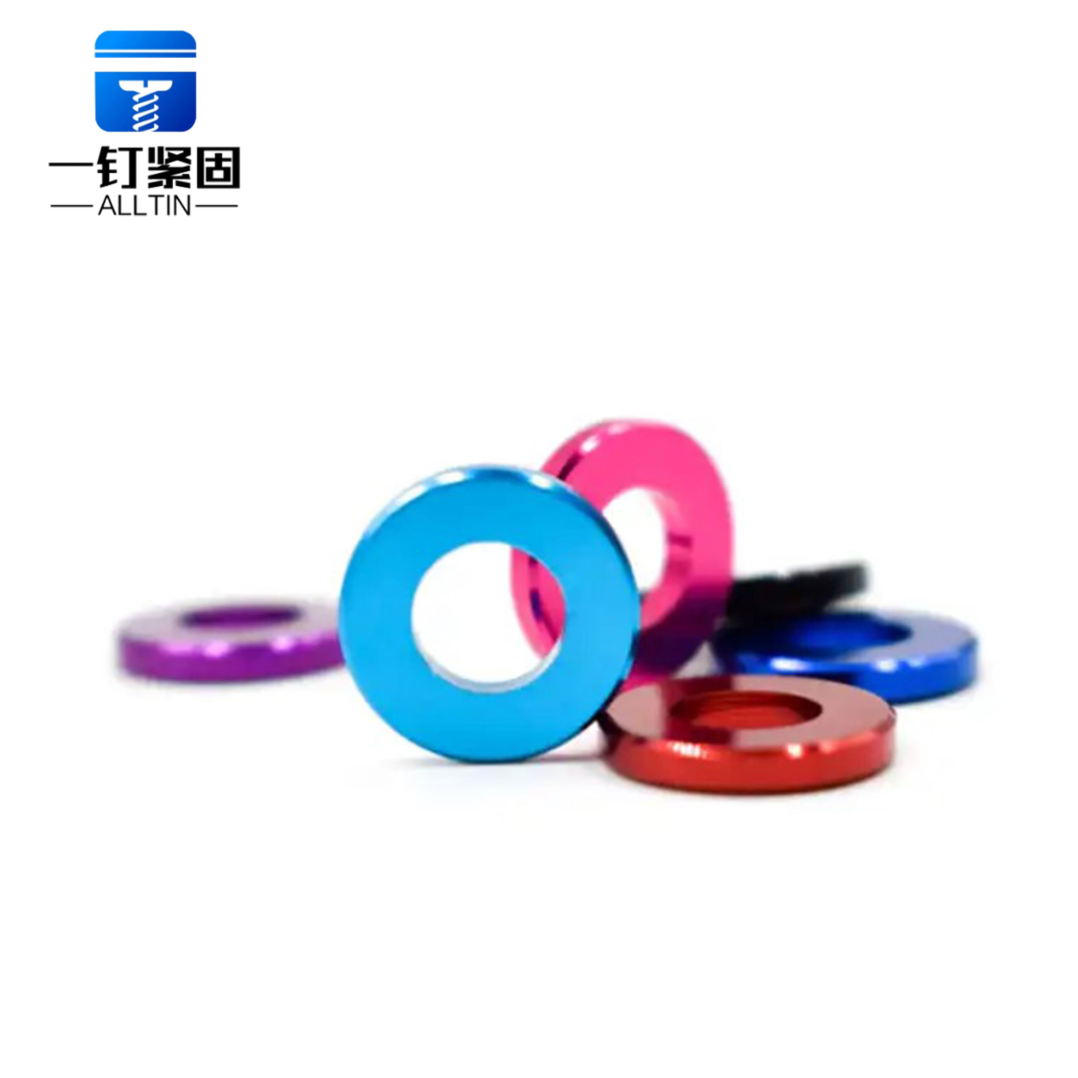 Aluminum alloy colored flat washer