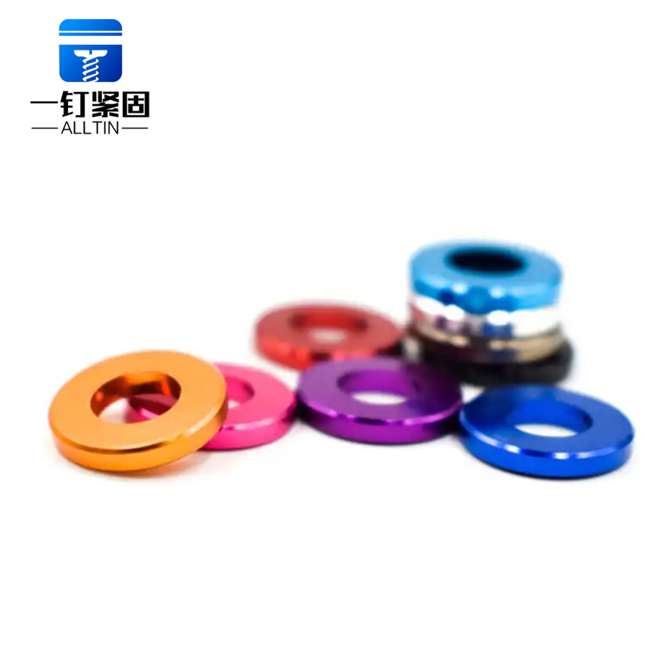 Aluminum alloy colored flat washer