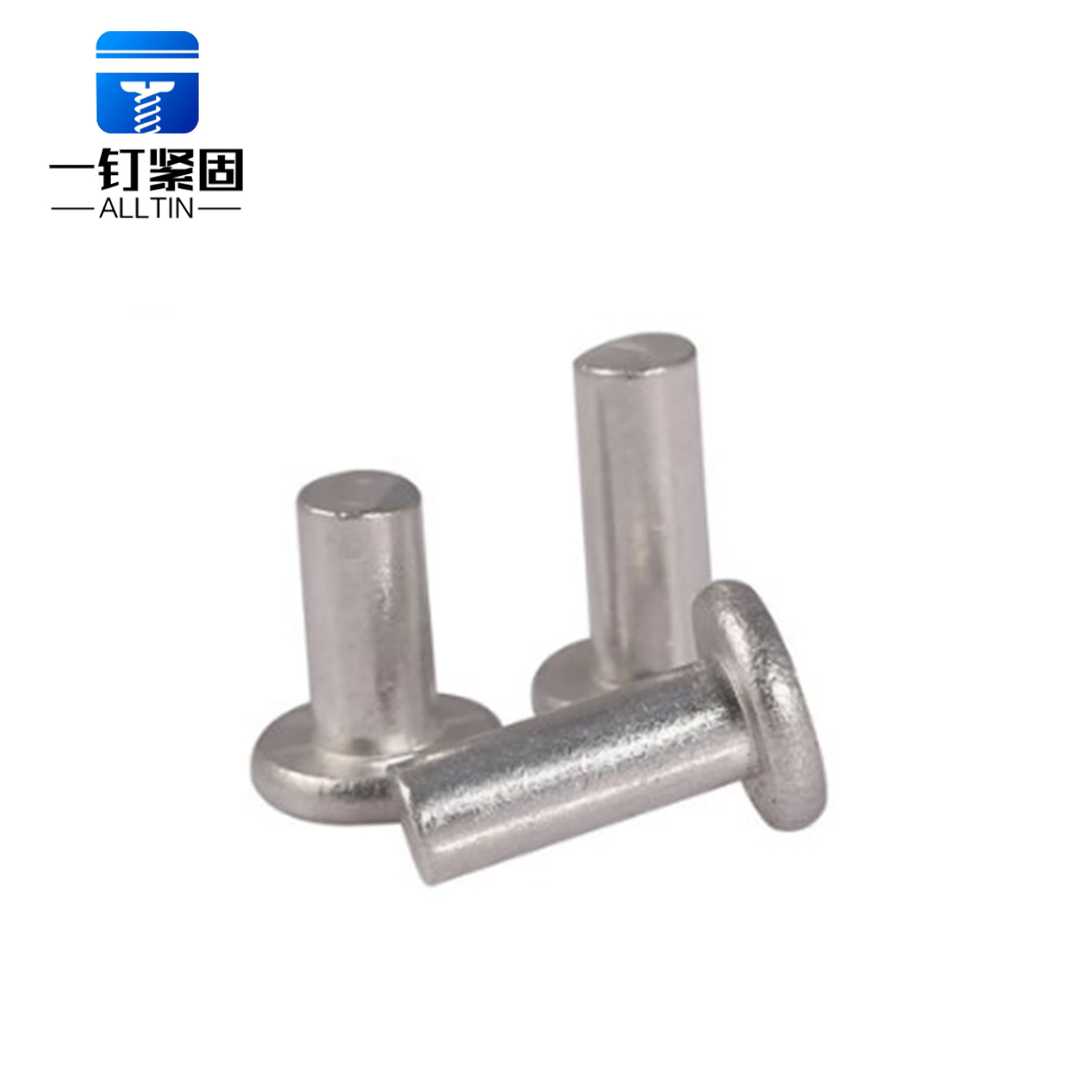 Round flat head solid rivet