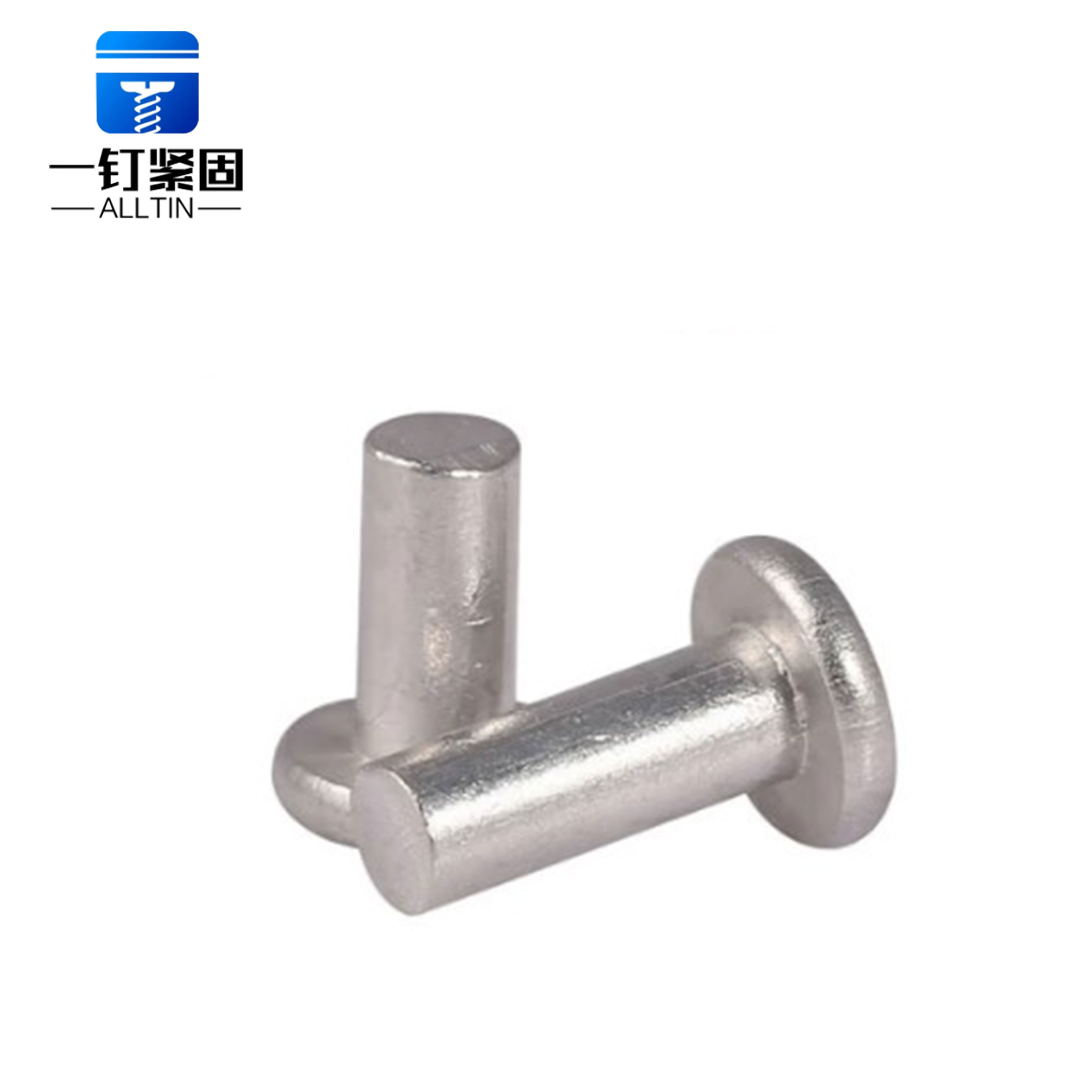 Round flat head solid rivet