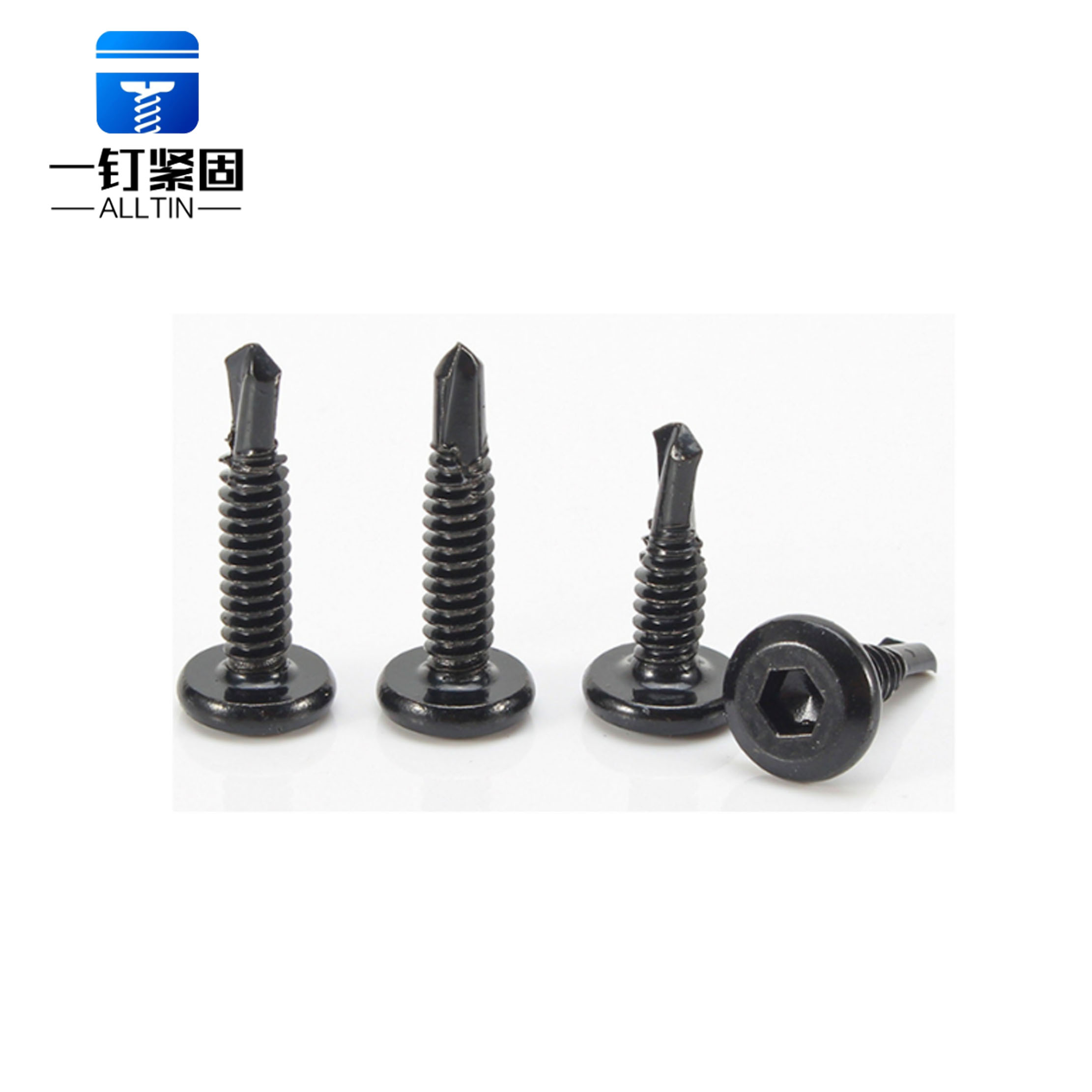 Black 410 stainless steel flat head hexagonal bore screws