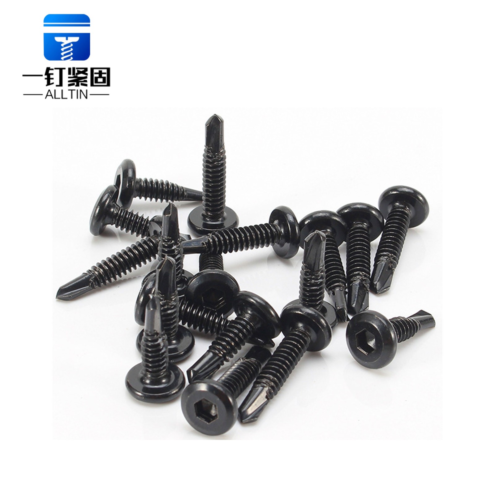 Black 410 stainless steel flat head hexagonal bore screws