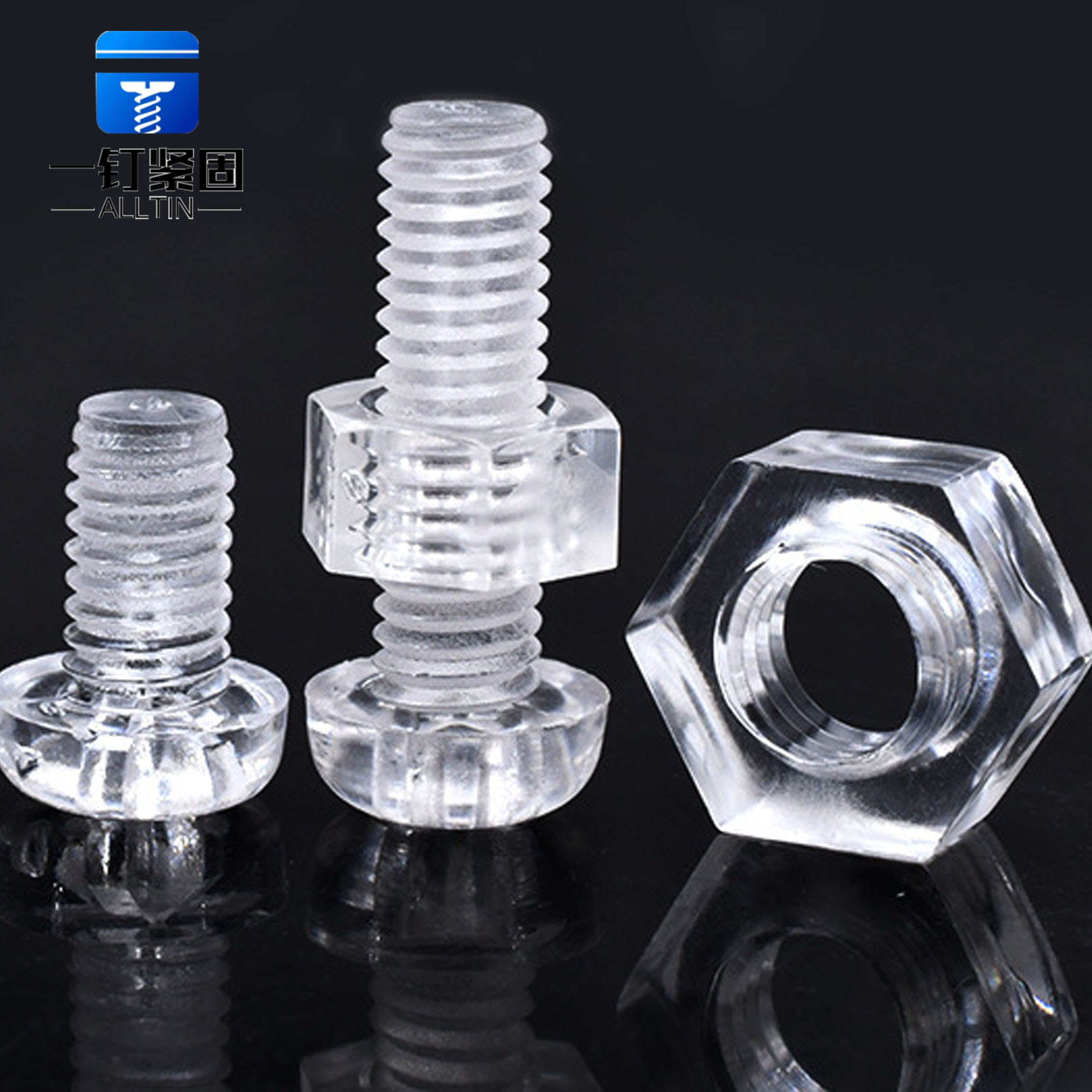 PC acrylic transparent screw nut