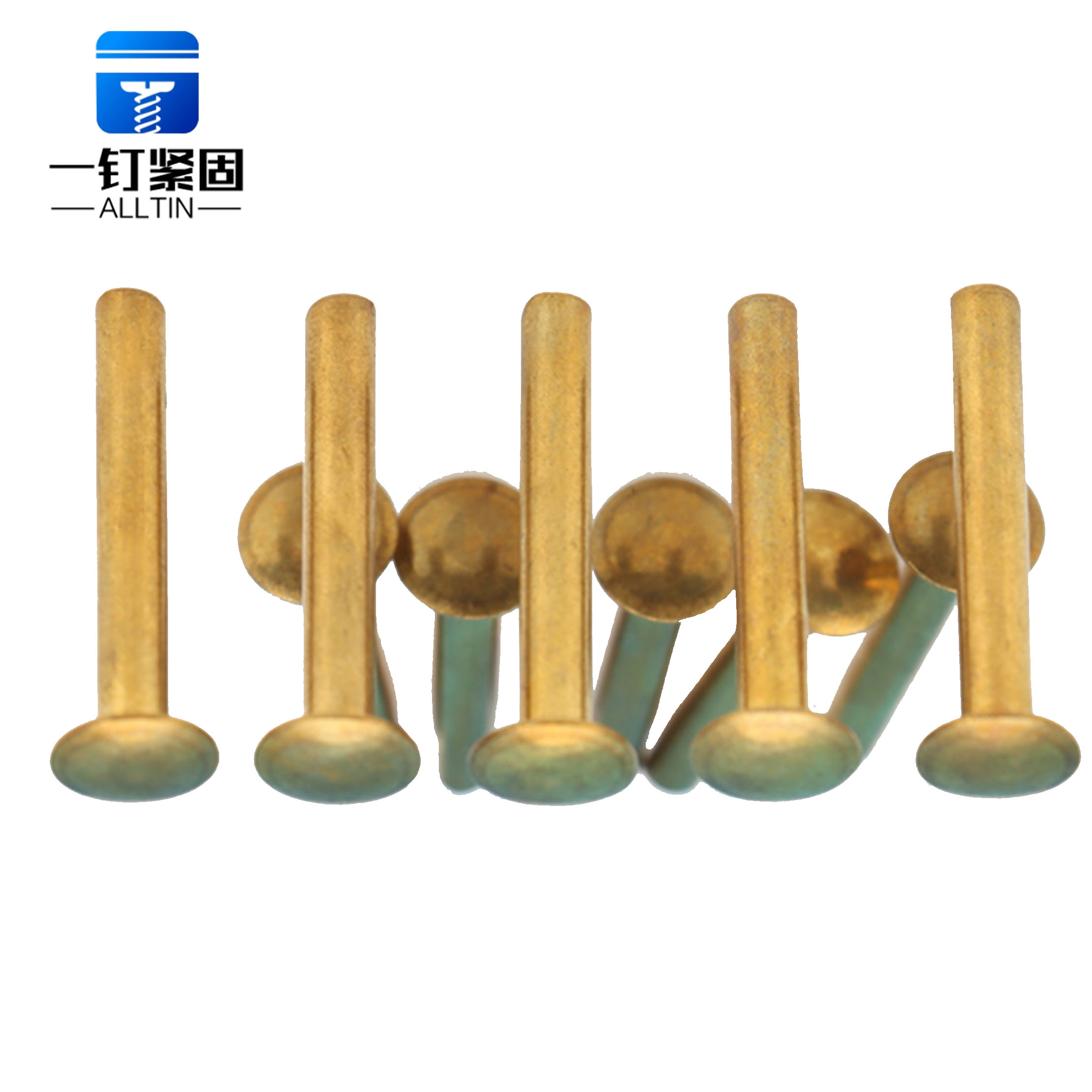 Brass solid rivets