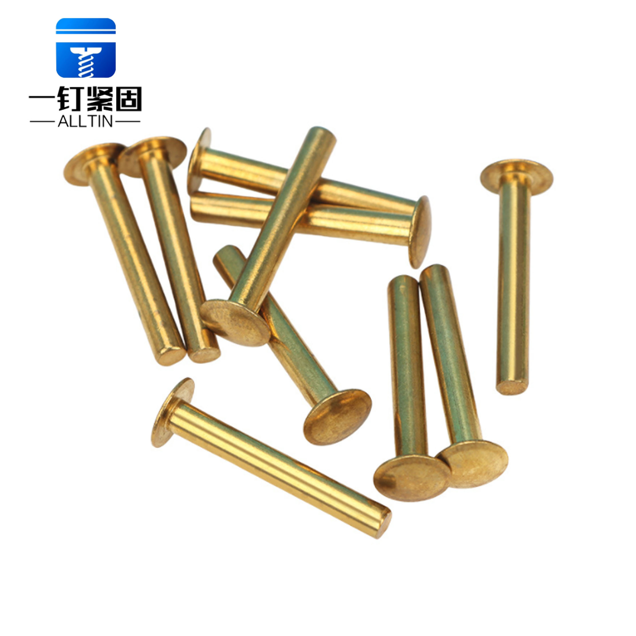 Brass solid rivets