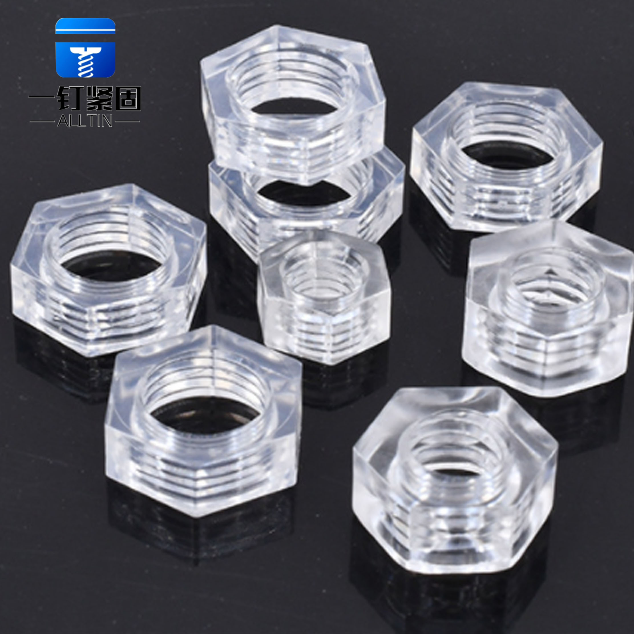 PC acrylic transparent screw nut
