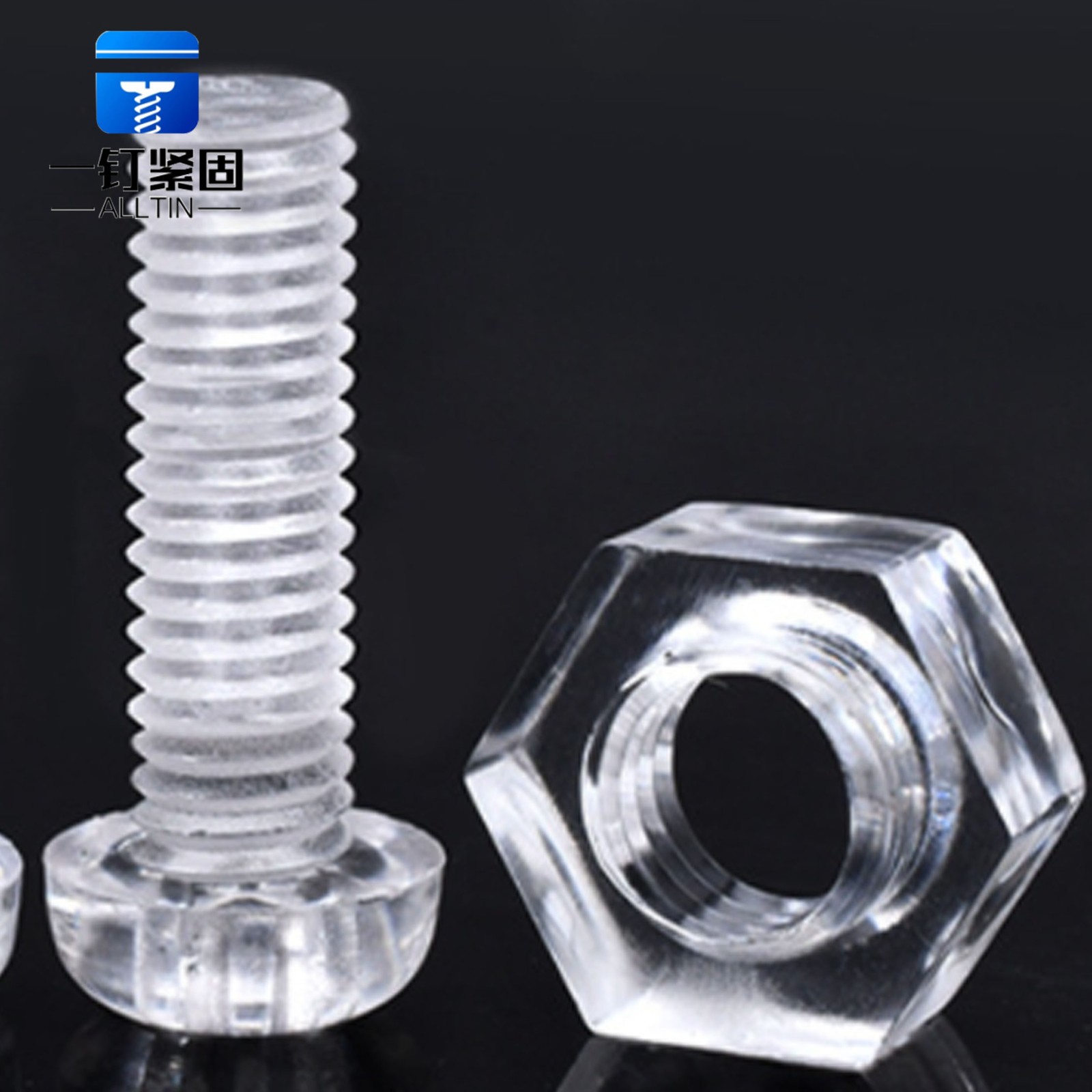 PC acrylic transparent screw nut